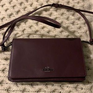 Coach Mini Burgundy Crossbody Purse